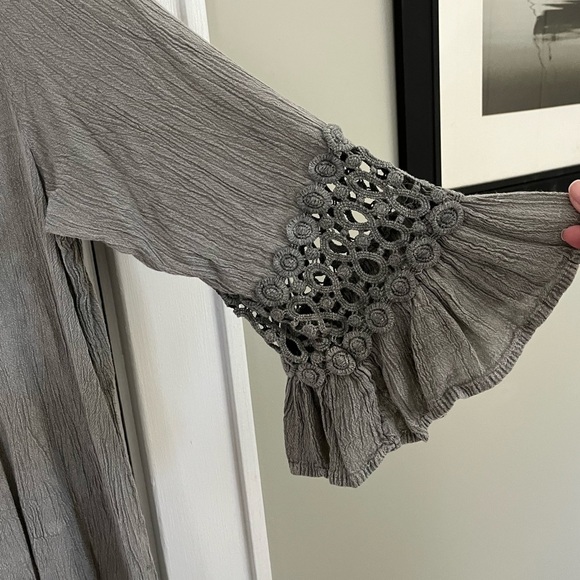 Shoreline Crochet Beach Wear Dress Cover Up Boho Festival Beachy Hippie L/XL - Picture 4 of 12